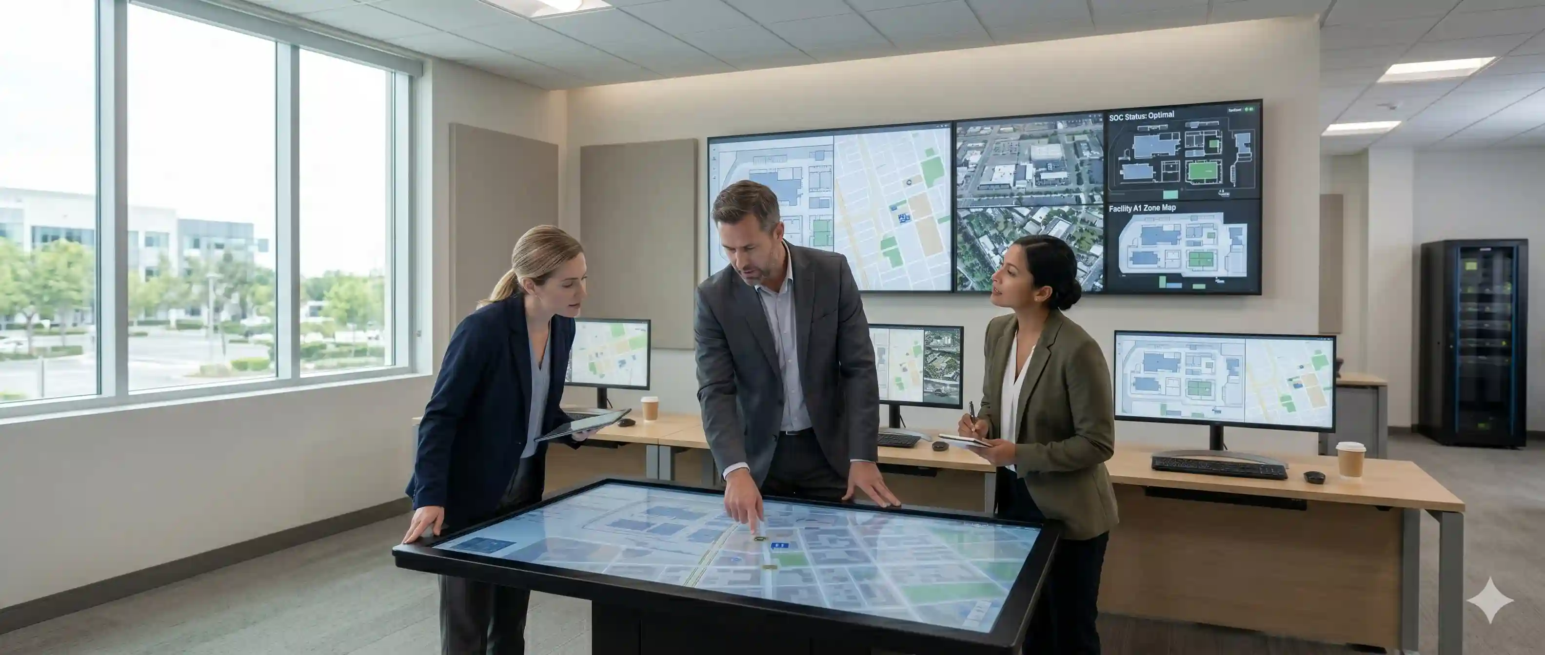 Pentagon advisors coordinating an enterprise wide corporate protection program in a security operations setting