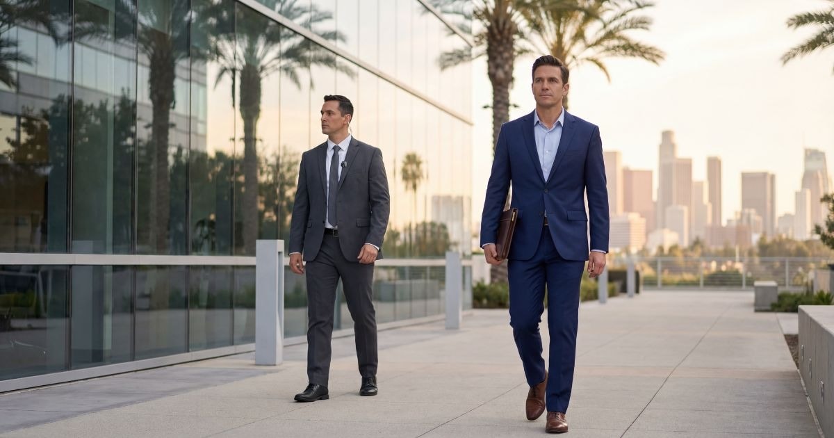 Professional security specialist providing discreet executive protection in Southern California